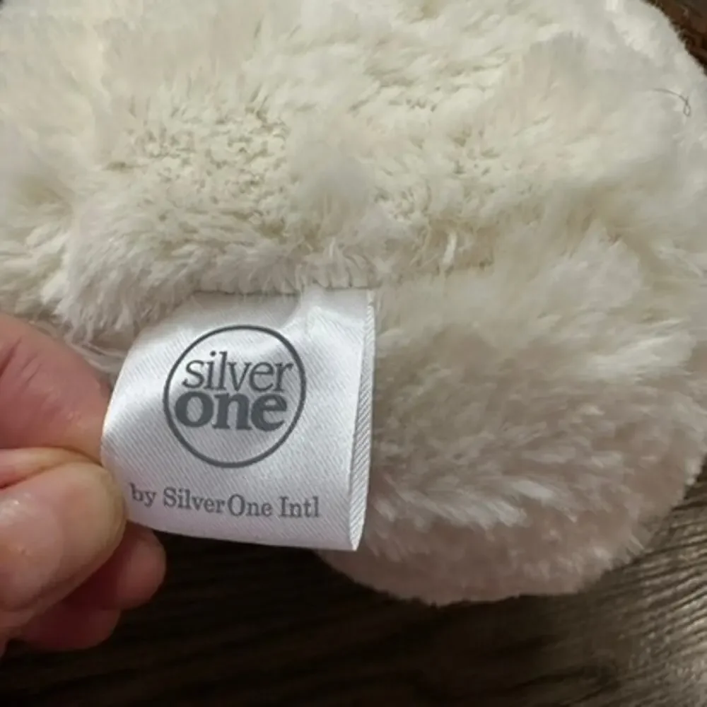 SILVER ONE Cream White Lamb Plush 12" Soft Cuddly Squishy - Picture 8 of 11